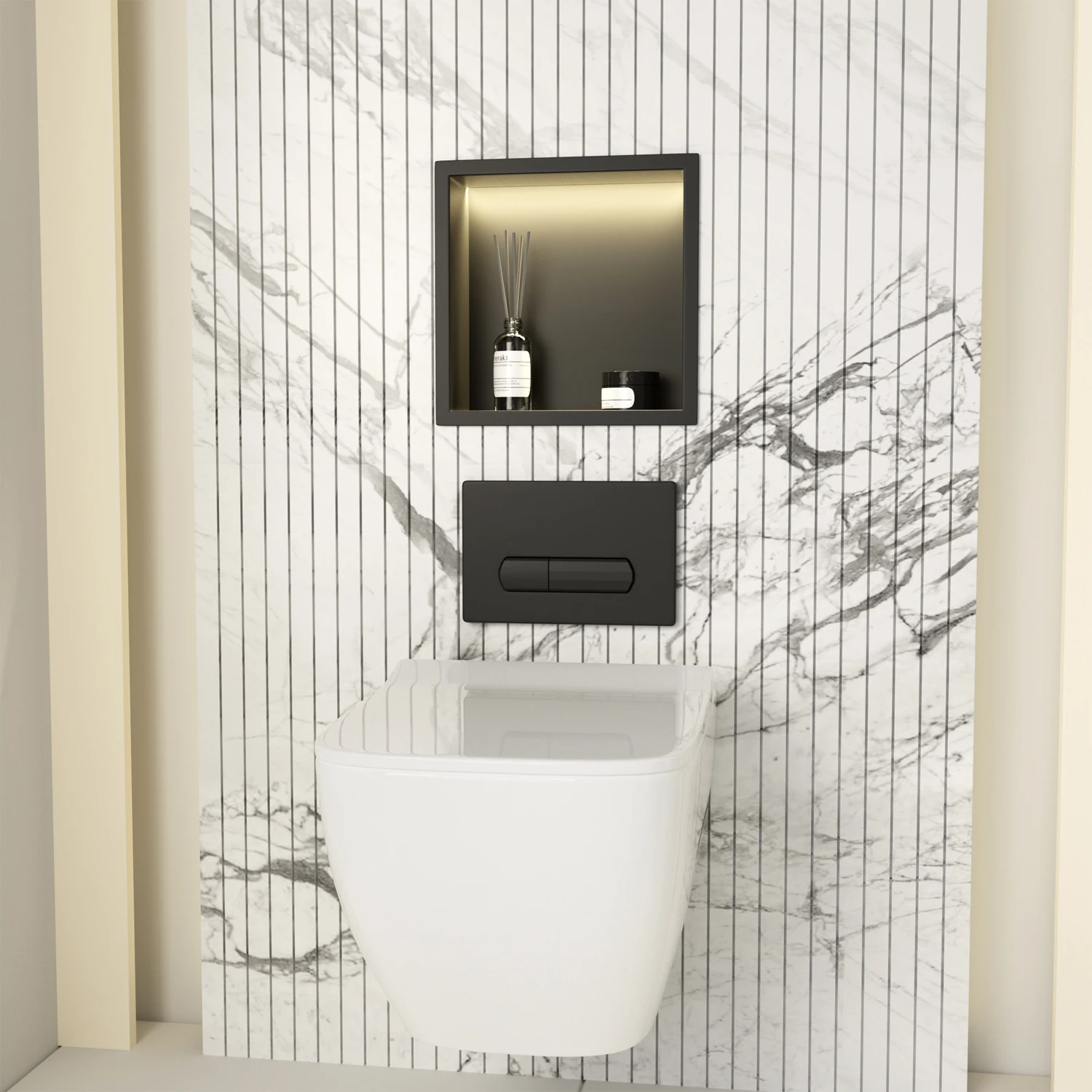 

High Quality IPX65 12x12 LED Shower Niche Modern Stainless Steel Design with FCC and for UL Certification for Bathroom Use