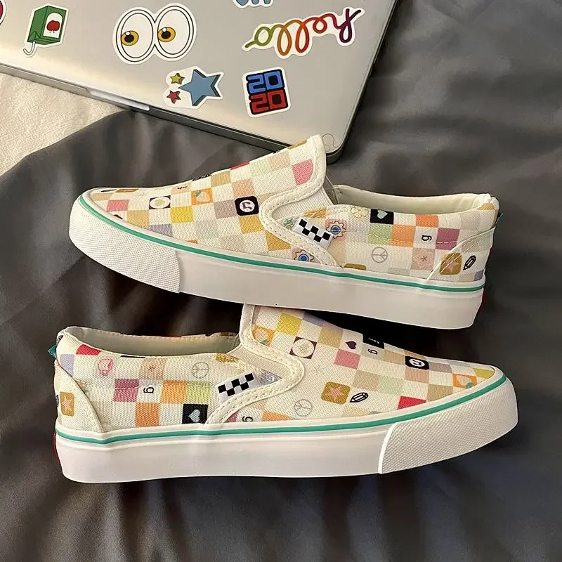 

Женские парусиновые туфли, удобная обувь на плоской подошве без застежек, в городском стиле, осень 2024