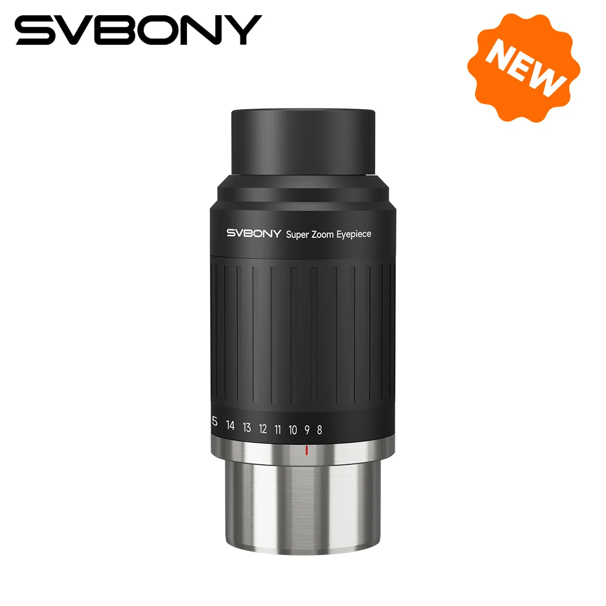 SVBONY SV230 8-20mm Zoom Eyepiece, Parfocal Wide-Angle (57°-72°), Aspherical Optics, 1.25
