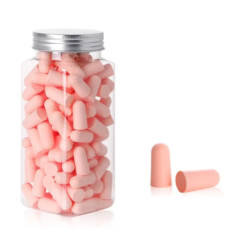 10/24/60/120PCS Multicolor Anti-noise Ear Plugs Soft Slow Rebound Tapered Earmuffs Travel Study Noise Reduction Earplugs Unisex
