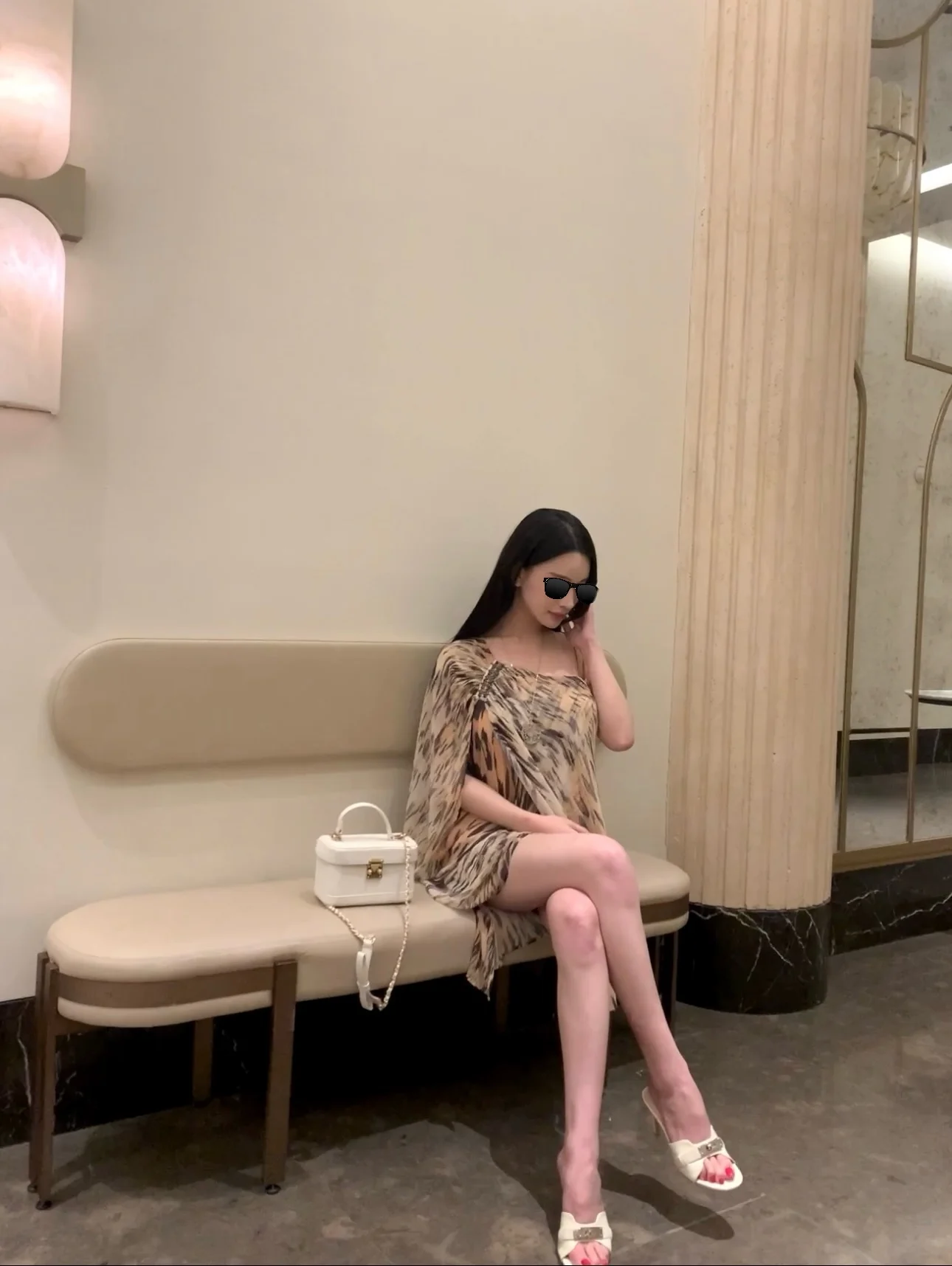 

Летний асимметричный шил Све Dr на одно плечо, роскошный леопардовый принт Hanfu Sle, женский материал Dr из полиэстера