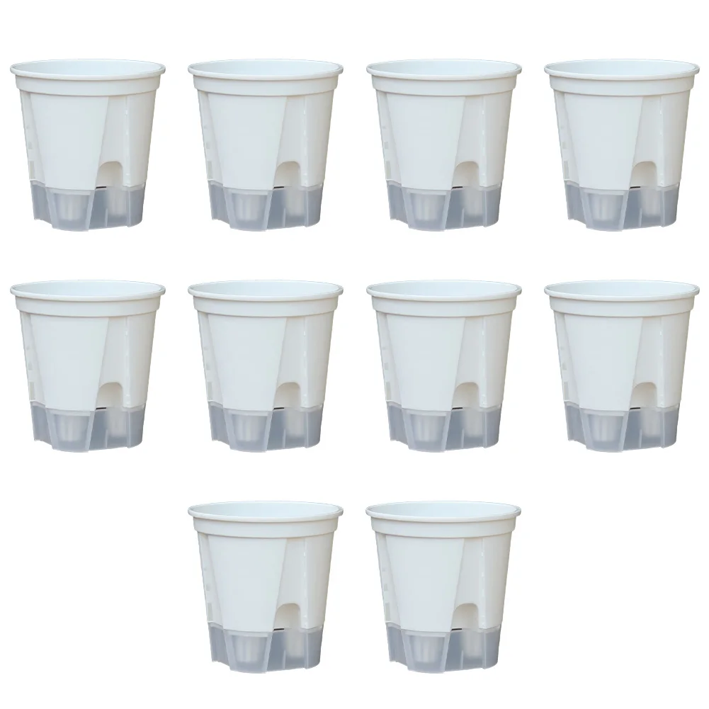 

Белые цветочные горшки, 10 штук, набор самополивающихся кашпо, дышащие горшки для цветов, дышащие кашпо для здорового развития корней