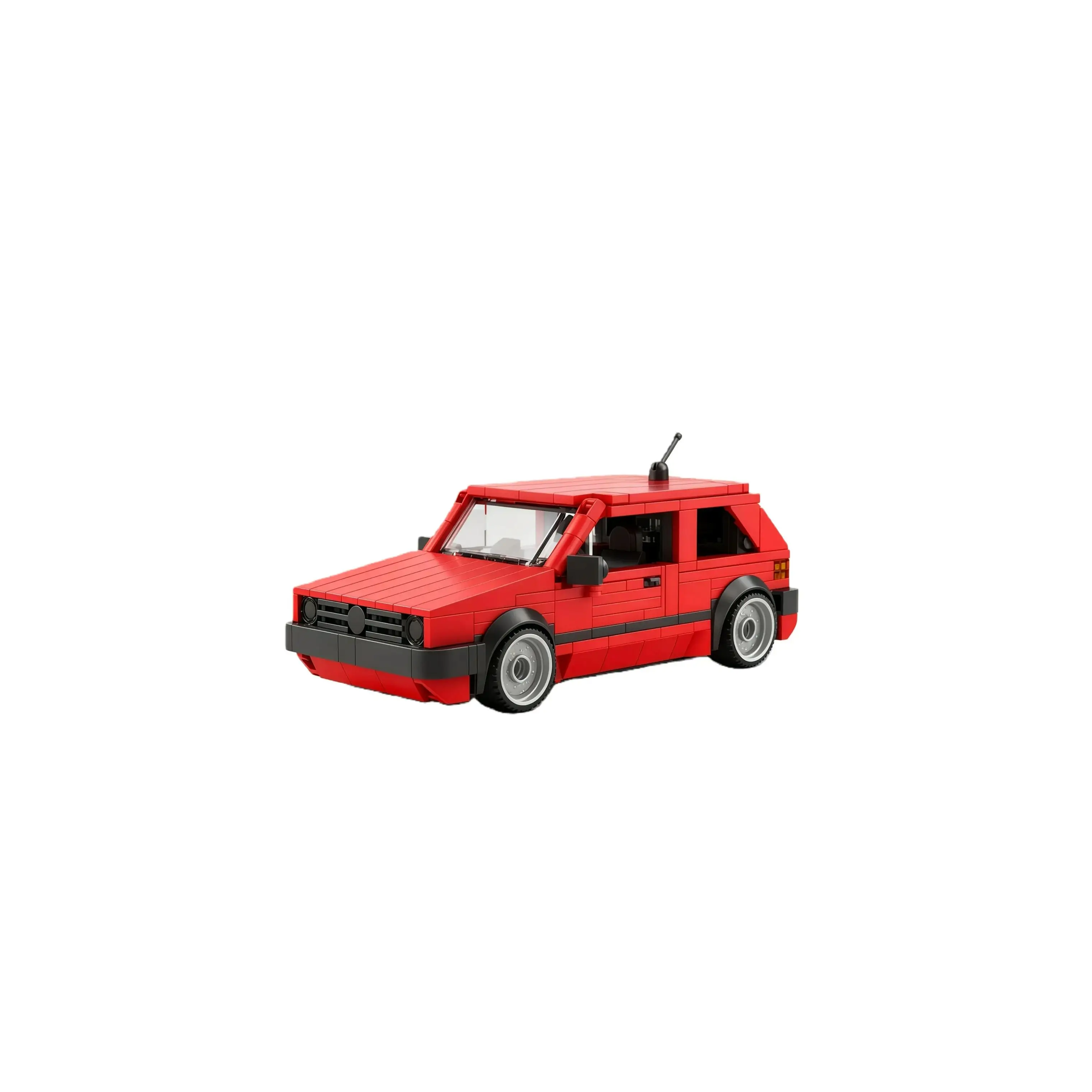 Rode bouwsteen auto-montageset, retro automodel ornament, perfect als verjaardags- of kerstcadeau, ideaal voor bouwsteen - afbeelding 2