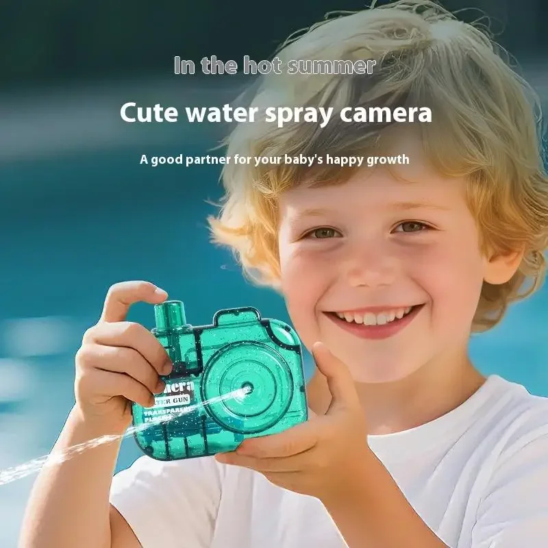 물총 여름 장난감 어린이를위한 카메라 장난감 만화 물총 야외 게임 여름 장난감 스포츠 파티 장난감 선물
