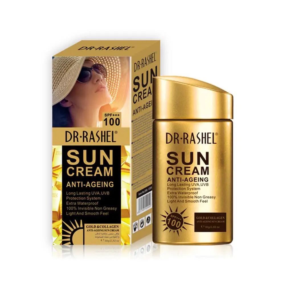 Creme protetor solar impermeável anti-envelhecimento, protetor UV, loção protetor solar, cosméticos faciais, protetor solar do bloco do corpo, Q8X8, SPF100, PA +++