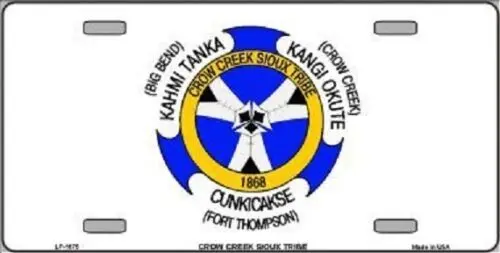 Aluminum License Plate Flag Crow Crew Sioux Tribe NEW Aluminum