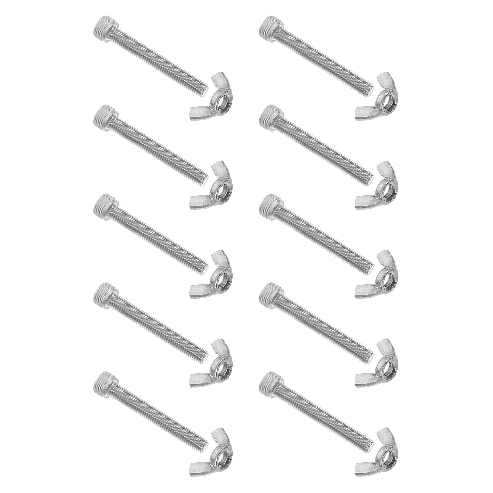 

10Pairs Stainless Steel Screw Nut Kit Classic Design Machine Accessories Repair Supplies Home Living Use Screw Nut Kit
