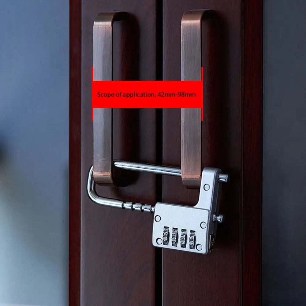 

Adjustable Lengthened U-shaped Lock Security 4Digit Combination Padlock Safely Code U-shaped Password Lock Head Suitcase