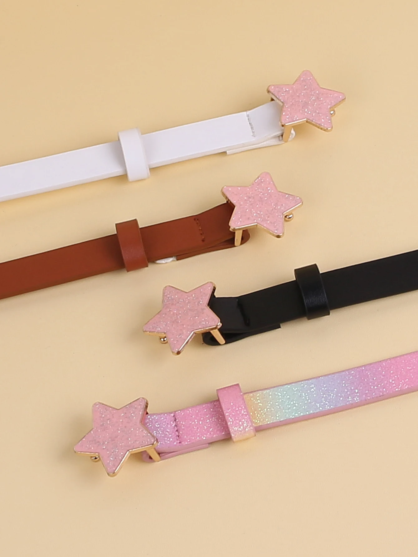 European and American New Star Buckle Belt High Quality PU Belt Jeans dress Slim Fit Belt