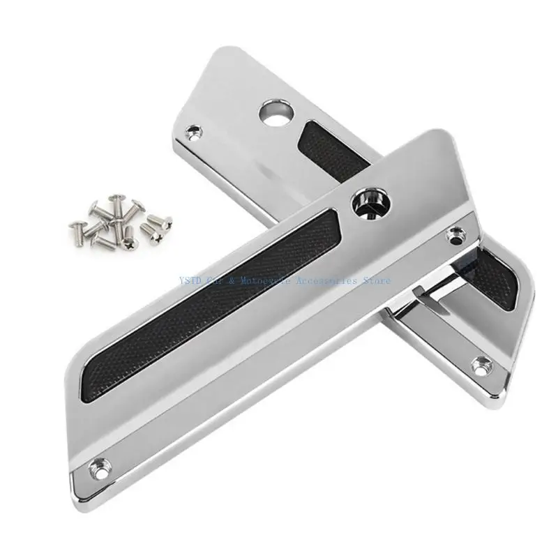 L5BC Motorcycle Accessories Saddlebag Hinge Latches Covers with Screws Decoration For Road Street 2014-up