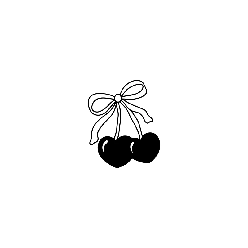 Cute Girly Cherry Bow For Car Stickers Decoration Bumper laptop Sticker Rear Window Fashion Stickers Plant Sport PVC Vinyl Decal