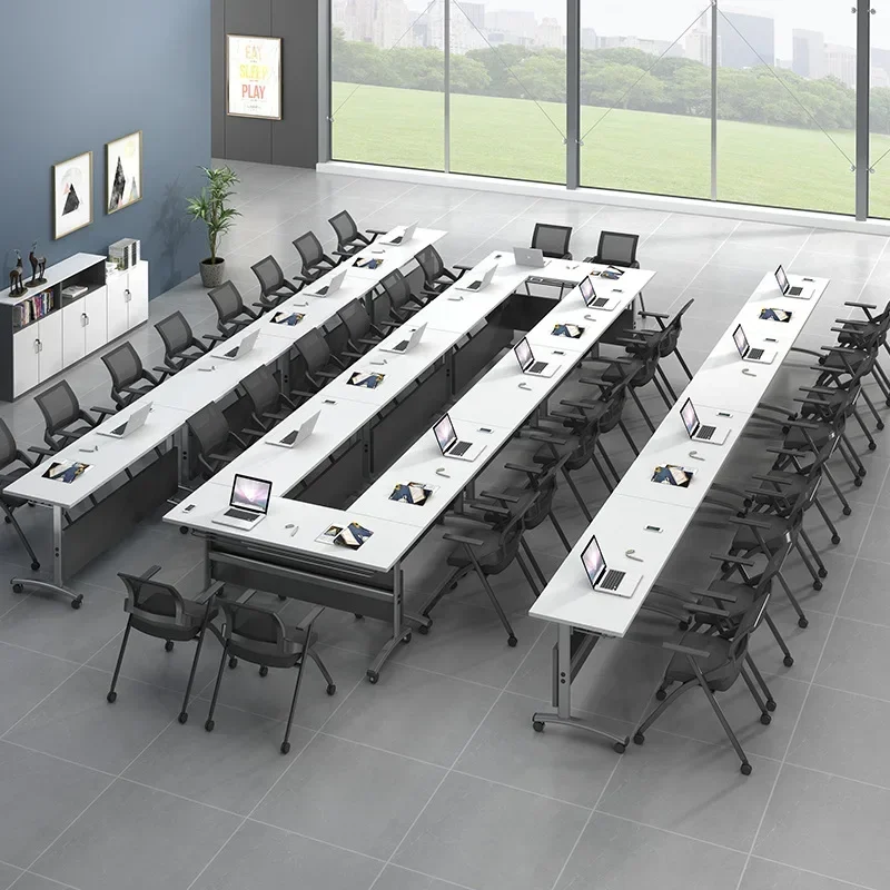 2026 modern training meeting room conference school folding tables foldable executive computer office desks with drawer