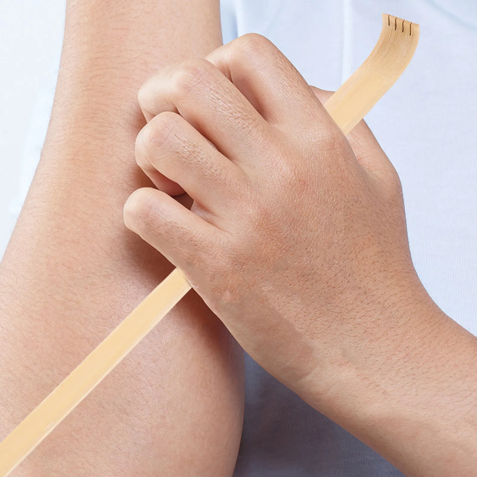 2Pcs Back Scratcher Bamboo Long Handle Adjustable Extendable Body Massager Relaxation Tool Elderly Portable Home Use Scratch