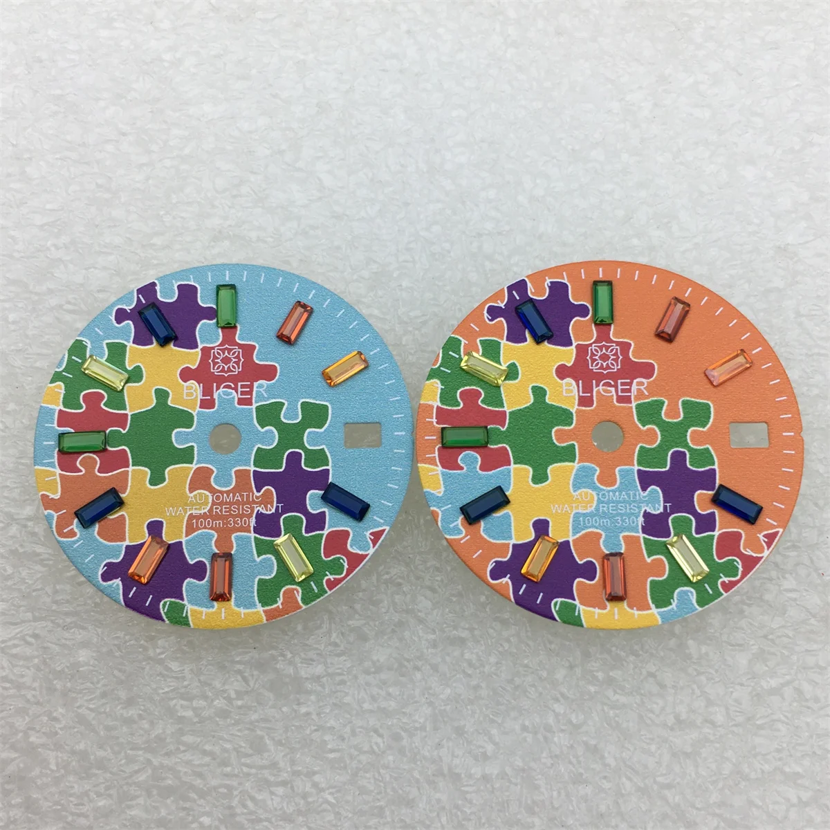 Часы с пузырьками, 29 мм, оранжевый небесно-голубой циферблат, механизм NH35 NH36, запасные части для мужских часов