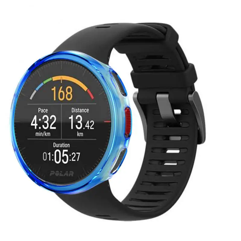 1/2PCS Soft Half-Clad Transparent Protective Cover Frame For Polar Vantage V/V2 Watch Protective Shell Case Bumper Case