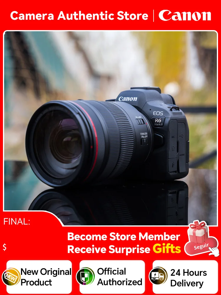 Canon EOS  R6 Mark II Full-Frame Flagship Professional Mirrorless Digital Camera 24.2 Million Pixels 6K Video New Product R6II