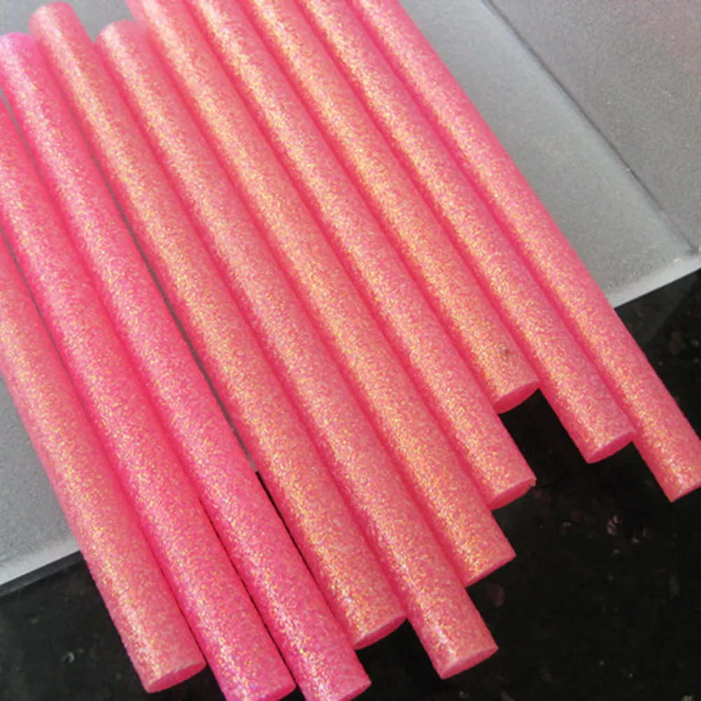 200Pcs Glitter Hot Melt Glue Sticks Strong Adhesive Eva Eco Friendly for Crafts School DIY Projects Plastic Wood Paper Glass