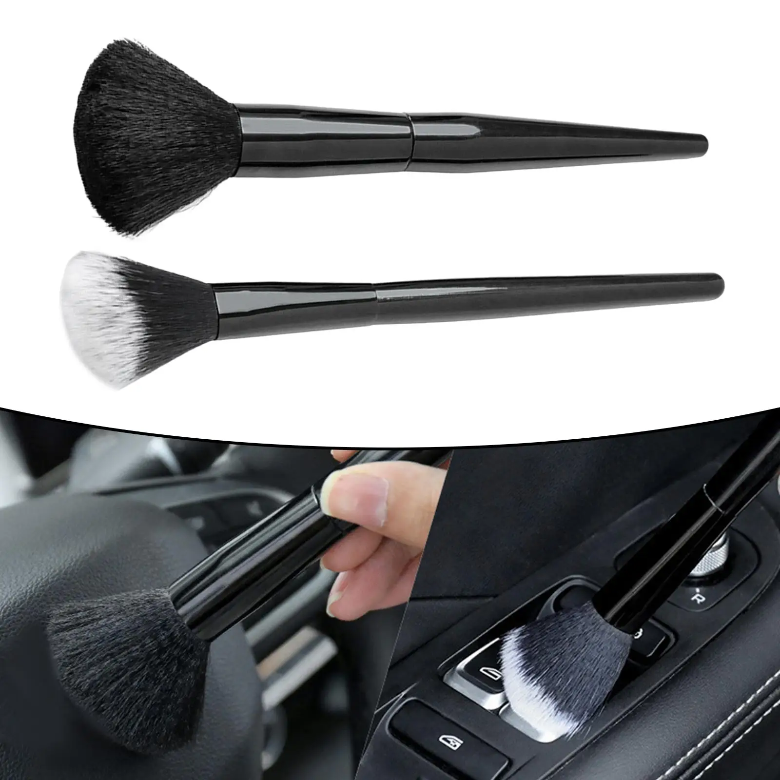 2x Car Detailing Brushes Kit Multifunctional Soft for Air Conditioner