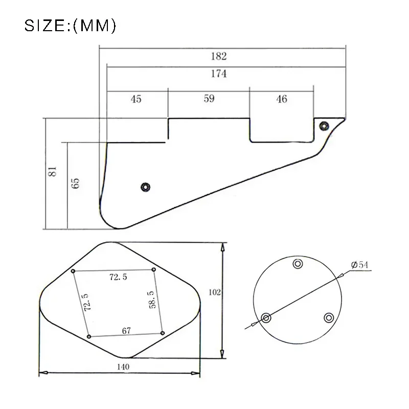 LP Electric Guitar Pickguard Plate Pickguard /Cavity /Switch Covers/Pickup Selector Plate for GB LP Electric Guitarra