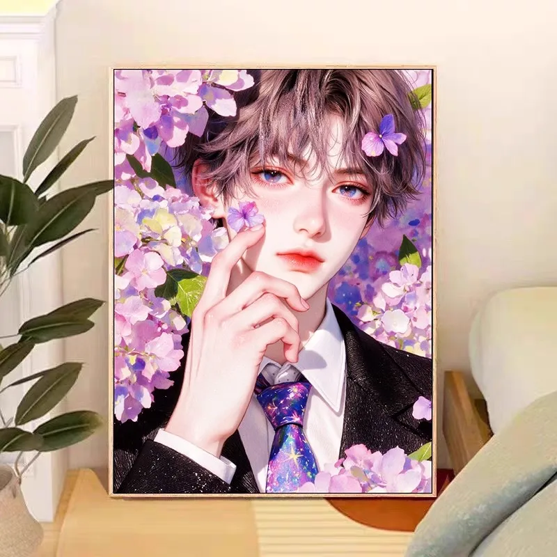 

9ct 65x85cm Man Embroidery DIY Chinese Style Printed Kits Cross Stitch Needlework Set Home Decor Crafts