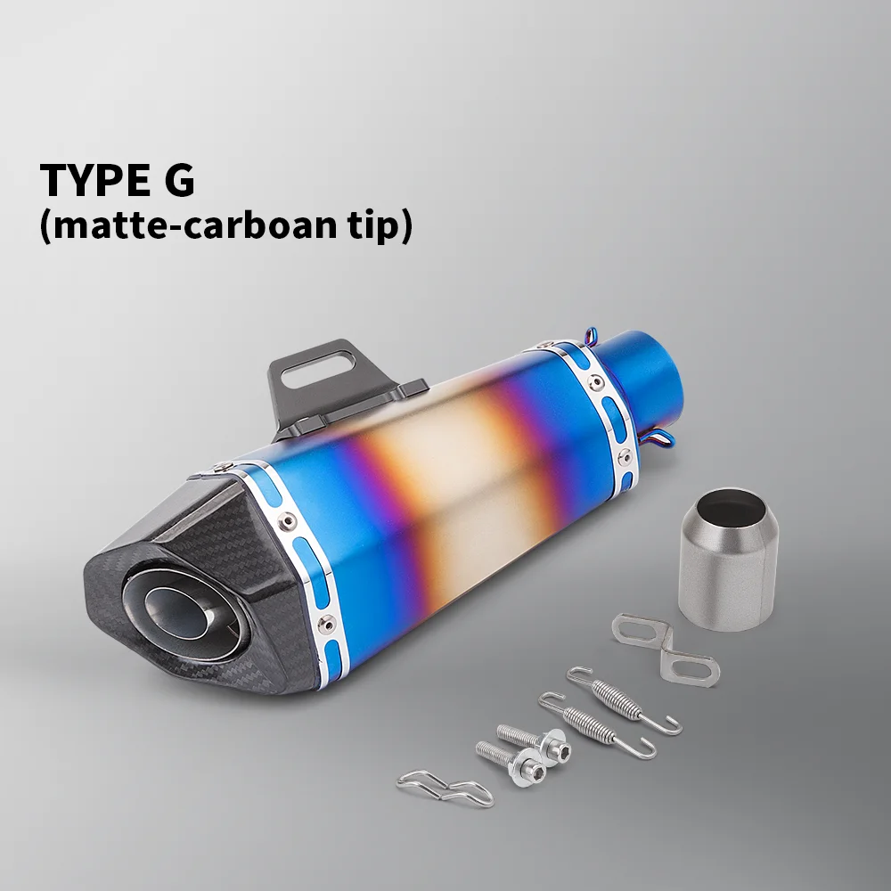 

51mm Universal Motorcycle Exhaust Muffler Modified Escape Pipe For Multiple Models