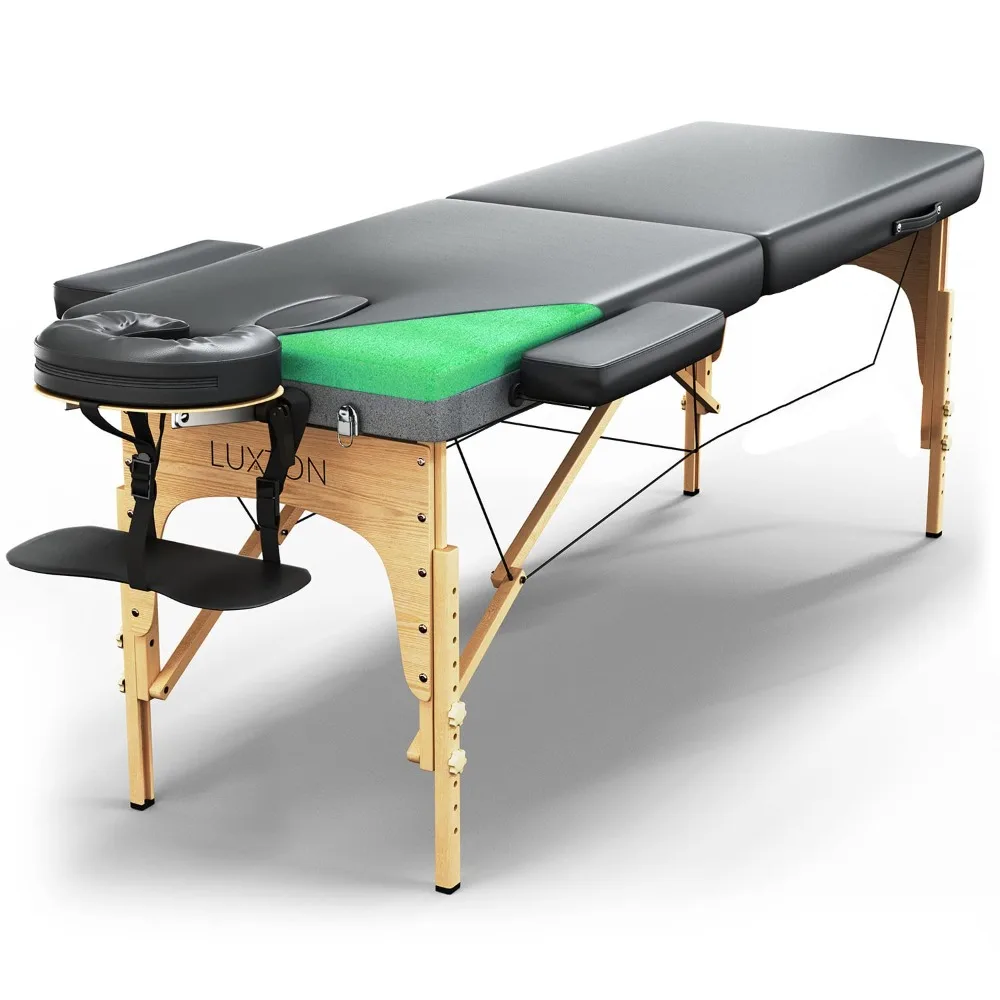 2024 New Premium Foam Massage Table - Easy Set Up - Foldable & Portable with Carrying Case