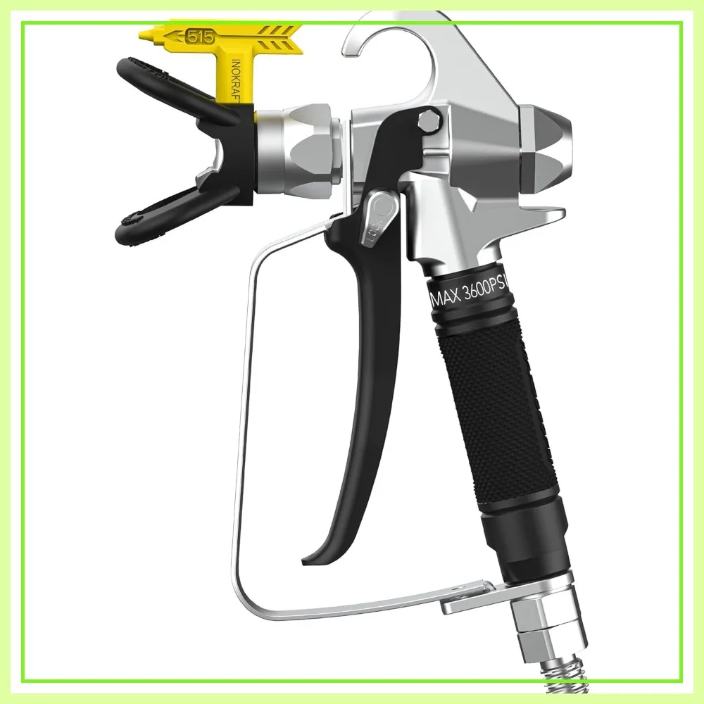 

Airless Paint Spray Gun 3600 PSI with 515 Reversible Nozzle, Swivel Joint for Sprayers