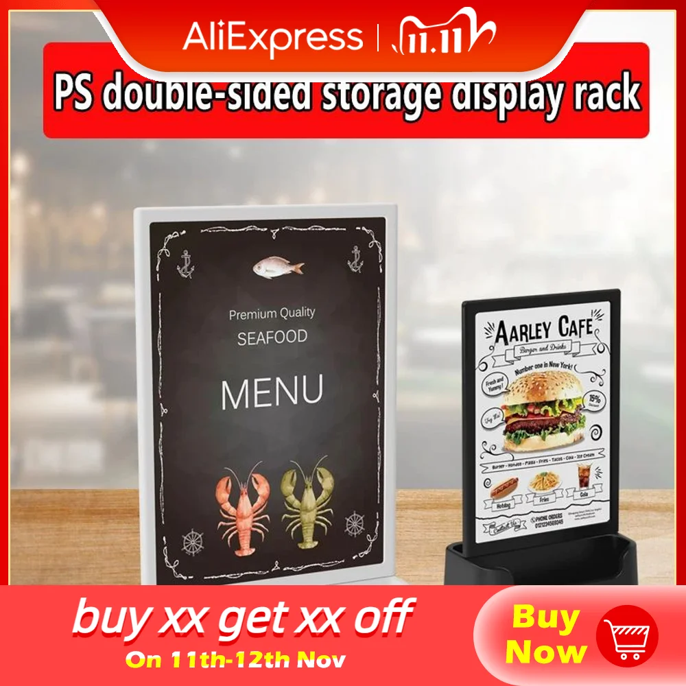 A6 Multifunctional Price Display Stand High-End Restaurant Commercial Office A5 Display Stand Vertical Catalog Table Sign