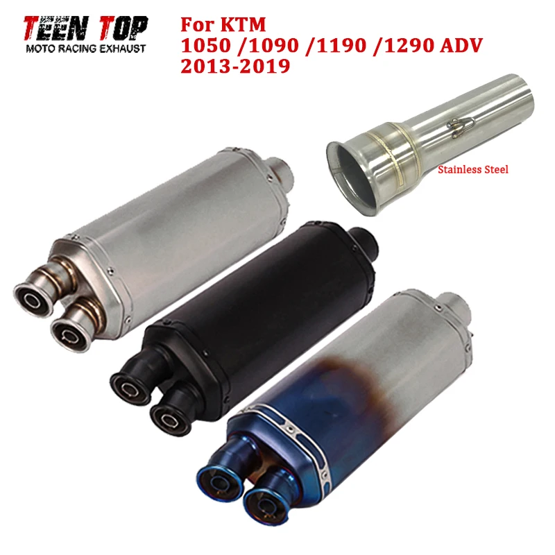 

1290ADV Motorbike Exhaust Pipe For KTM 1050ADV 1090ADV 1190ADV Escape Exhaust System Mid Connect Tube 51mm Racing Muffler Elbow