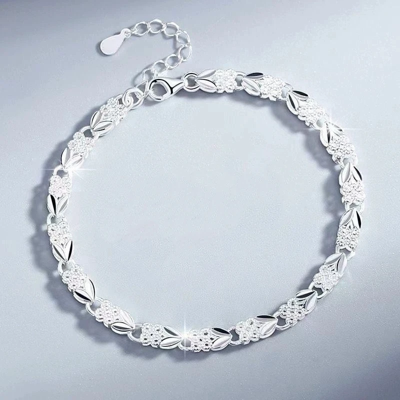 925 Sterling Silver Fashion Multiple Styles Bracelet Chain For Women Fashion Wedding Party Beautiful Jewelry Gift