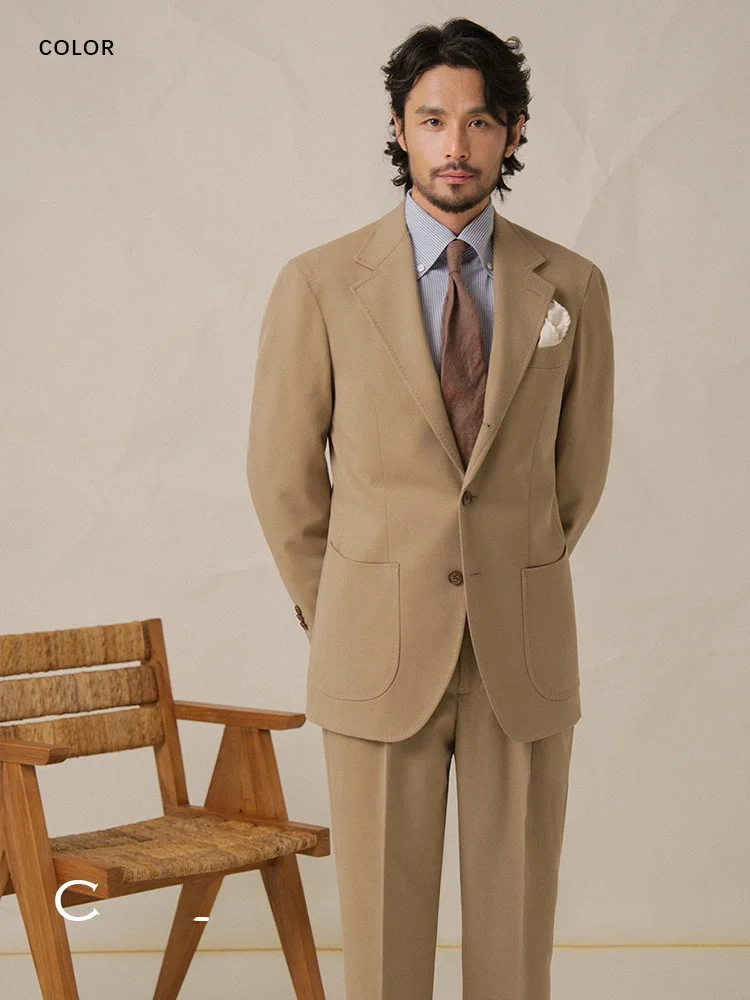 

Мужской костюм Cultum в итальянском стиле, утолщенный, 563 г, из плотного твила, повседневный, ретро, цветной, в западном стиле, для официальных мероприятий