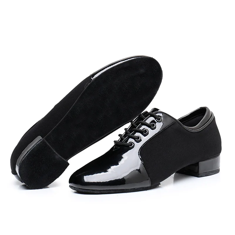 Mannen Nieuwe Moderne Dansschoenen Mannelijke Oxford Stof Tango Latin Schoenen 2.5 cm Hakken Ademend Zacht Sociale Ballroom Dansschoenen