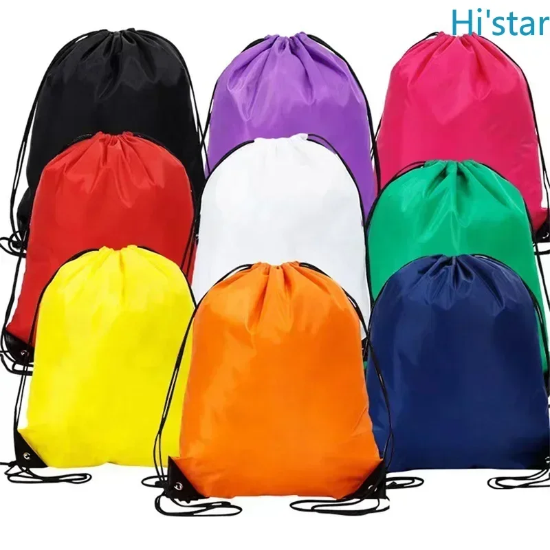 1pc Drawstring Backpack Bag With Reflective Strip String Backpack Cinch Sacks Bag Bulk For School Yoga Sport Gym Traveling Perso