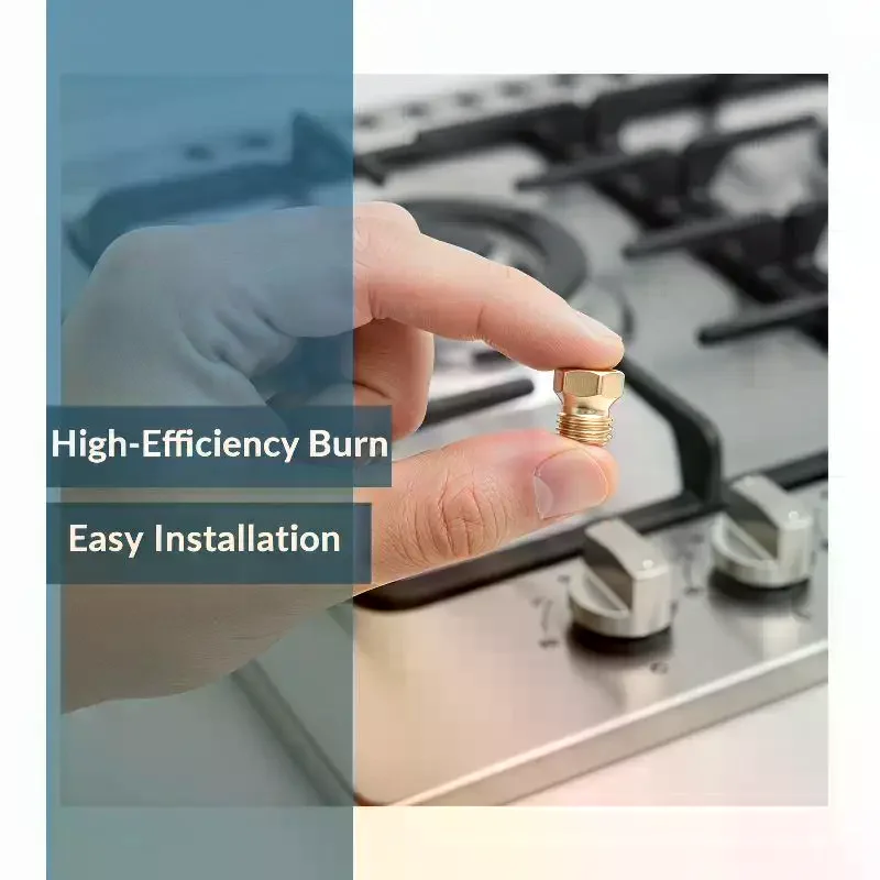 5PCS Burner Gas Hob LPG- Conversion Kits Jets 50 65 70 87 95 Brass Nozzle For Gas Stove Brass Nozzle Propane Injector