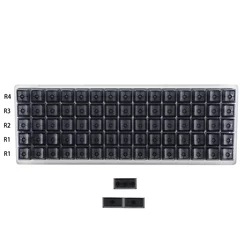 OEM Profile Blank ABS Keycaps Fog Black Clear Shine Through for MX Keyboard XD75 ID75 Planck Preonic Niu40 Corne Split46 Split36