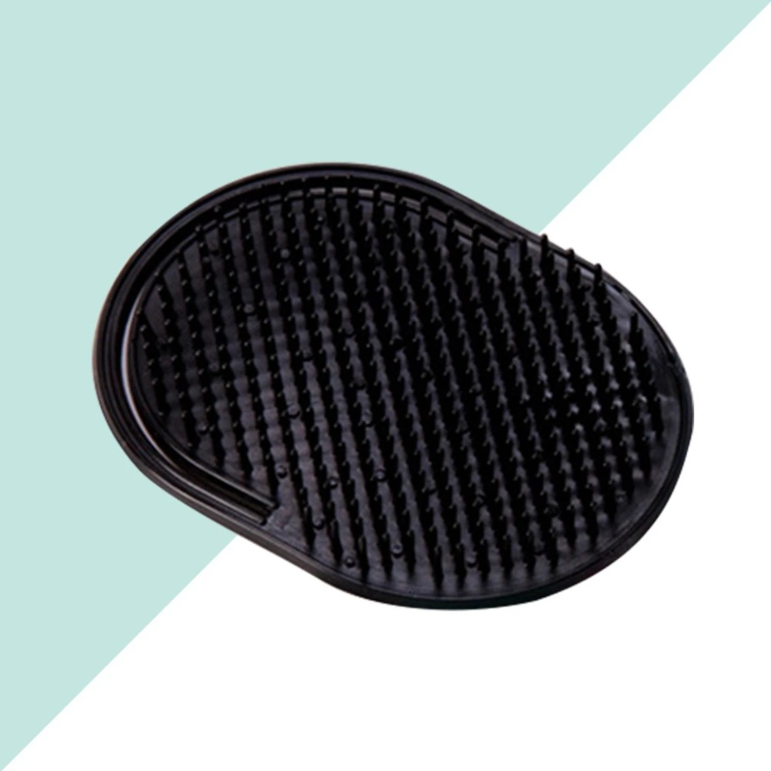 Men Palm Brush Finger Massage Comb Portable Hair  Shampoo  Pocket Comb Scalp Massager Brush for Home and Travel(Black)