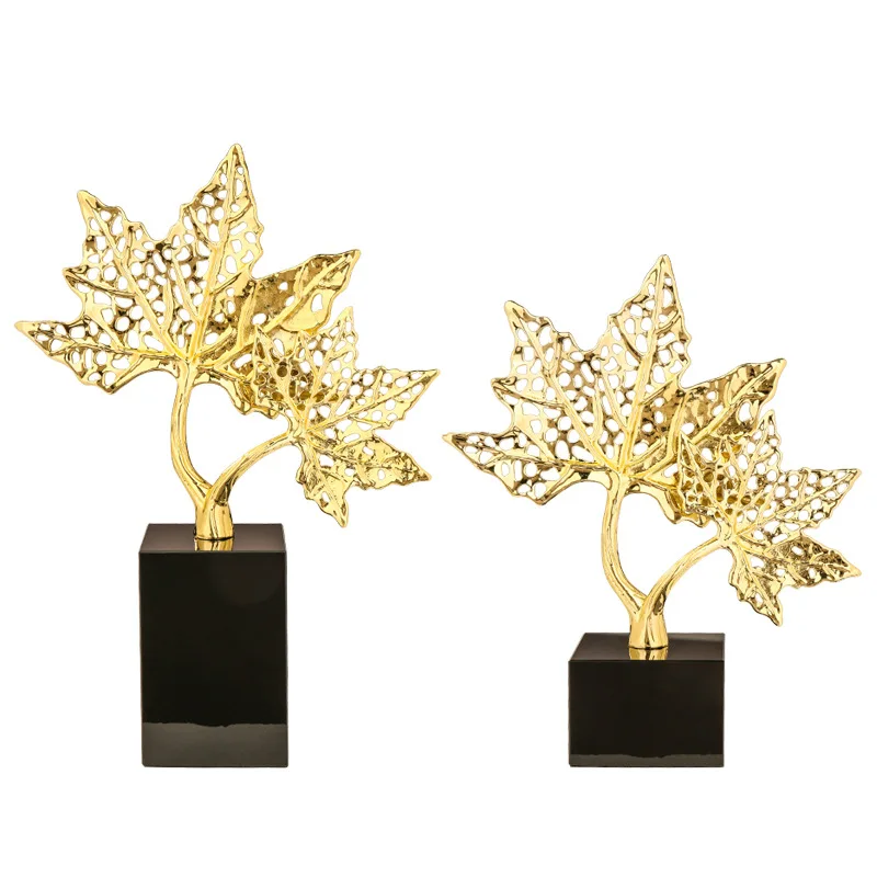 New Chinese light luxury maple leaf high-end ornament creative home living room decoration gift handicraft gift