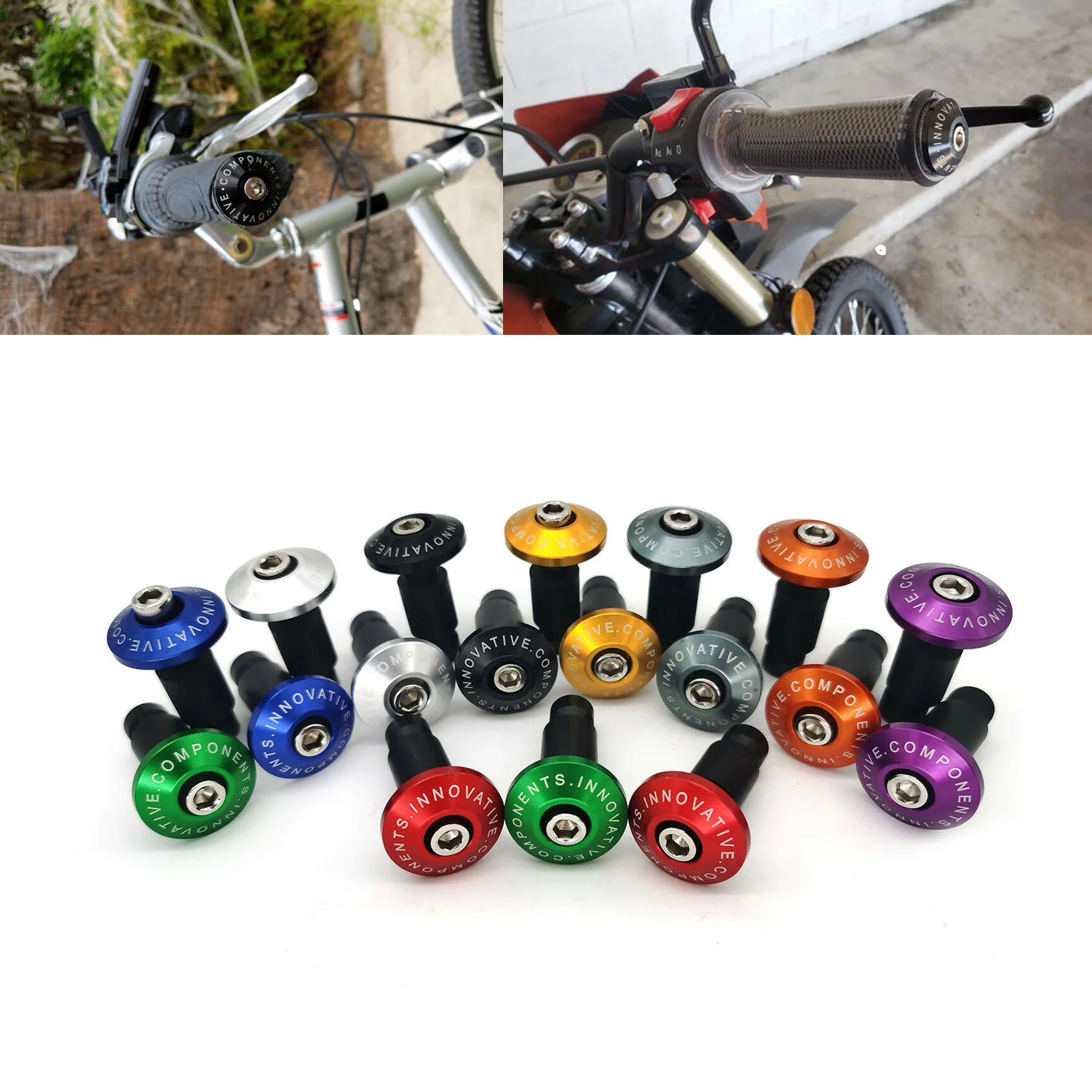 Motorcycle Handle Bar End Weight Handlebar Grips Cap Anti Vibration Silder Plug for Yamaha Kawasaki Honda Dirt Suzuki