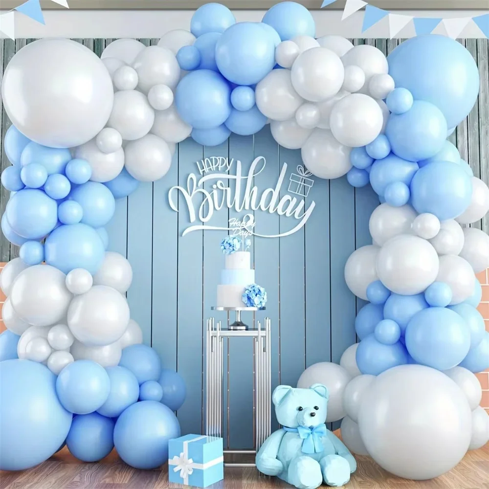 

106Pcs Blue and White Balloon Arch Kit Used For Home Decoration In Wedding Birthday Party Holiday Anniversary Holiday Rooms