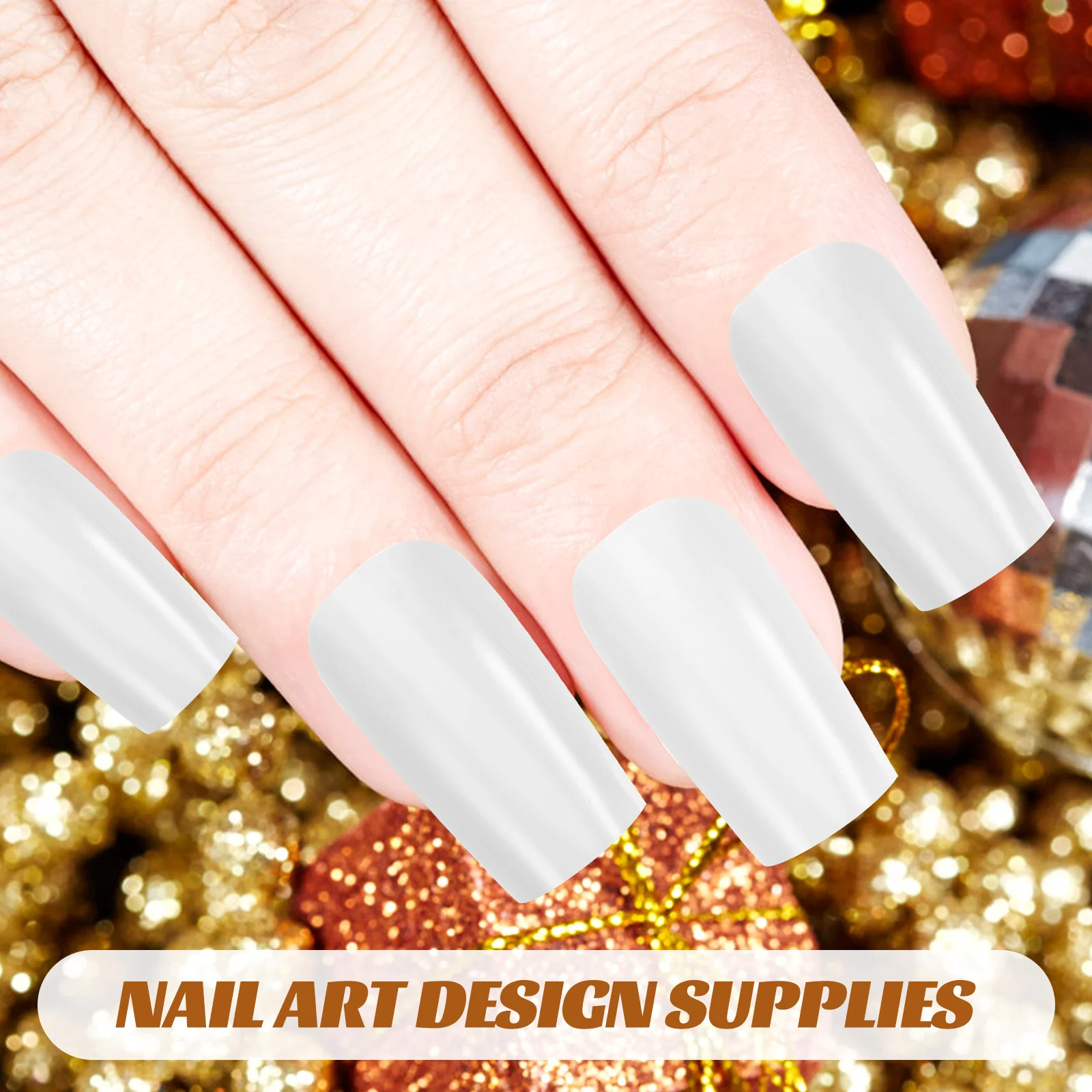 

120Pcs Solid Color Fake Nails Medium Length Square Shape Manicure False Nails DIY Nail Art Decoration Fake Nail Tips