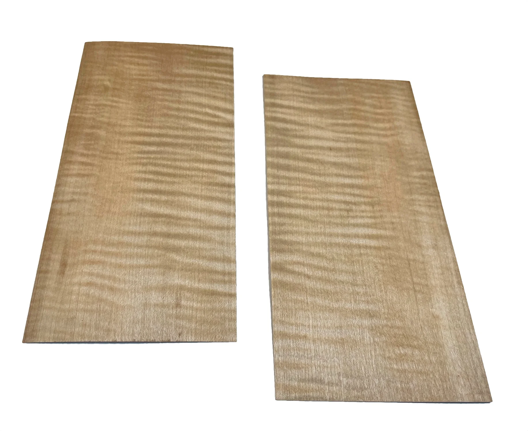 5pcs/lot  Length:250x120mm Thickness:0.35-0.45mm Natural Maple Shadow  Wood Veneer Chips  DIY Guitar Inlay Veneer Material