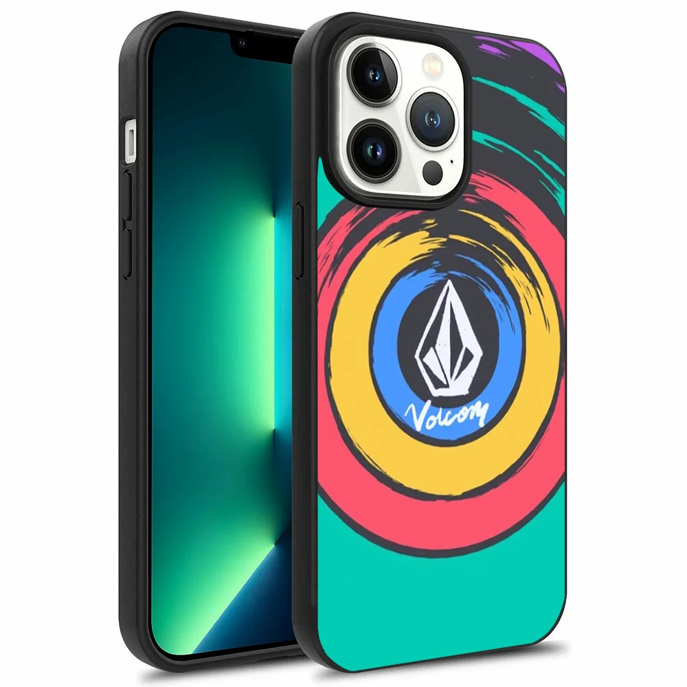 L-Luxury V-VOLCOM-S Sport Style Phone Case For iPhone 15,14,13,12,11,Plus,Pro,Max Mini Magsafe Magnetic Wireless Charging