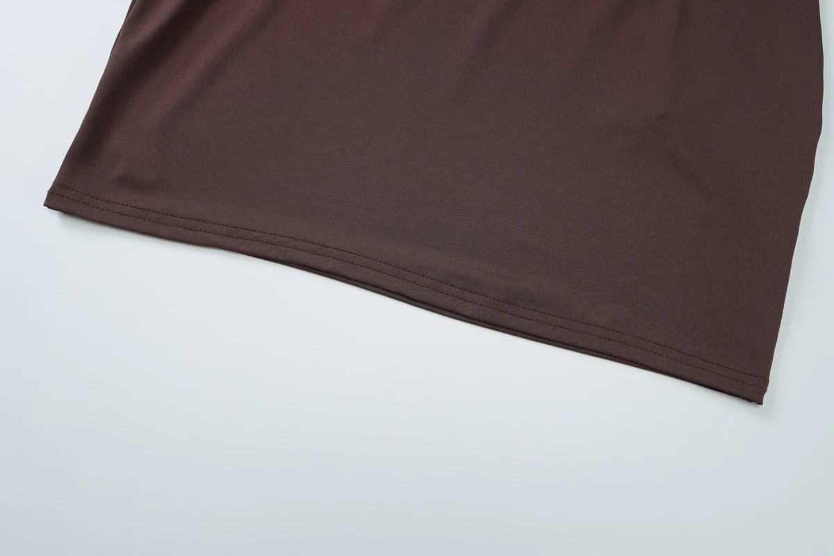 Sommermode Sexy Neckholder Ärmelloses Kleid mit Schnürung am Rücken, figurbetontes Minikleid, einfarbig, elegant, für Party, Club, Streetwear – Detail 36