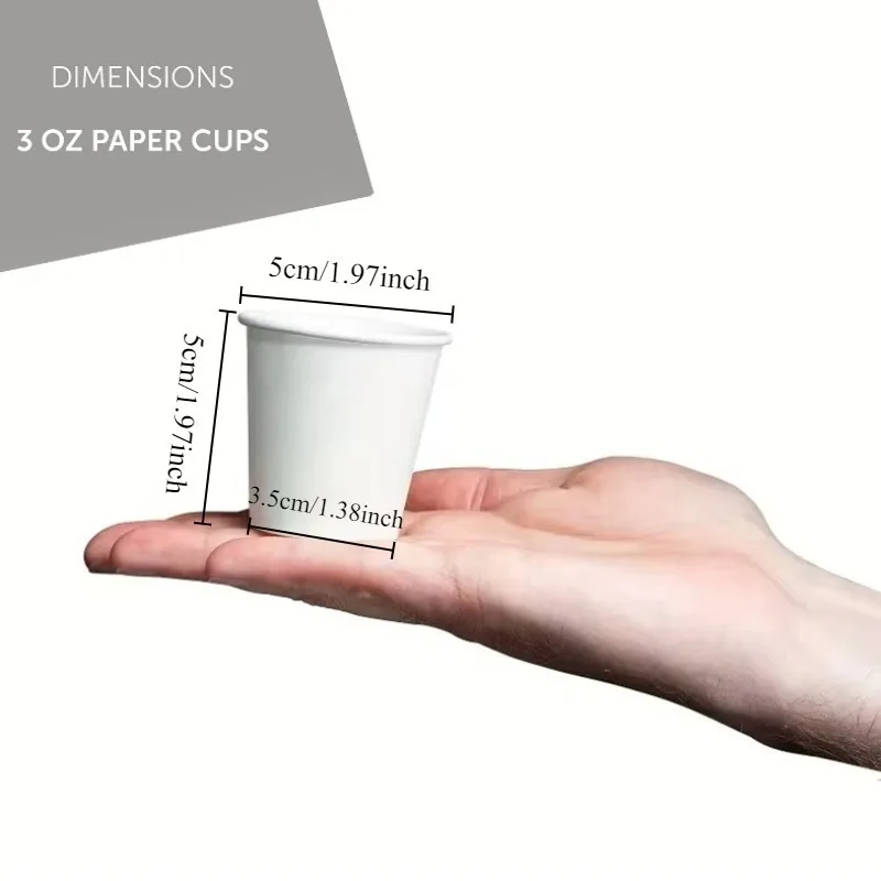 50PCS Disposable Small Paper Cups Coffee Drinks Candies Supermarket Tasting Office Restaurant Picnic Hotel Mini Mouthwash Cup