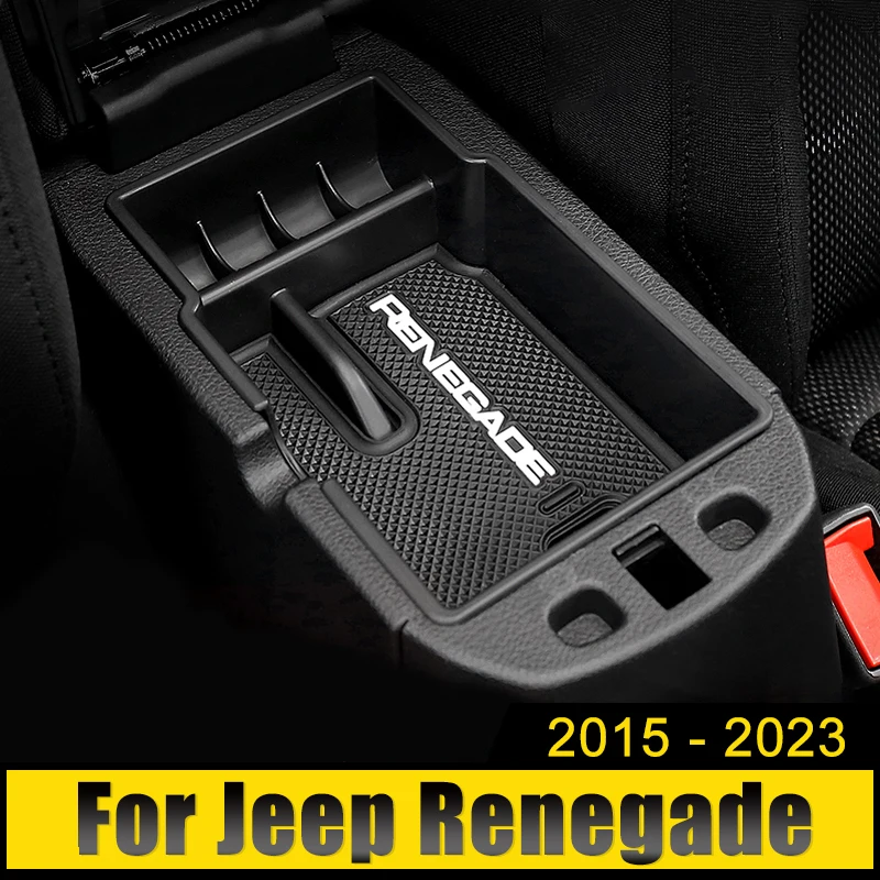 For Jeep Renegade 2015 2016 2017 2018 2019 2020 2021 2022 2023 Car Central Armrest Box Storage Stowing Tidying Container Tray