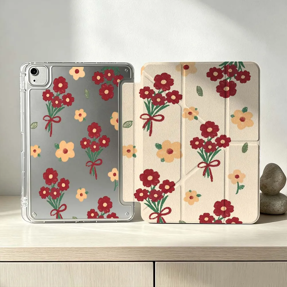 

Luxury Design Floral Pattern Soft For iPad Pro Air mini 6 5 4 3 2 1 11th 10th 6th 5th M5 M4 M3 M2 9gen Foldable 3Y Tablet Case