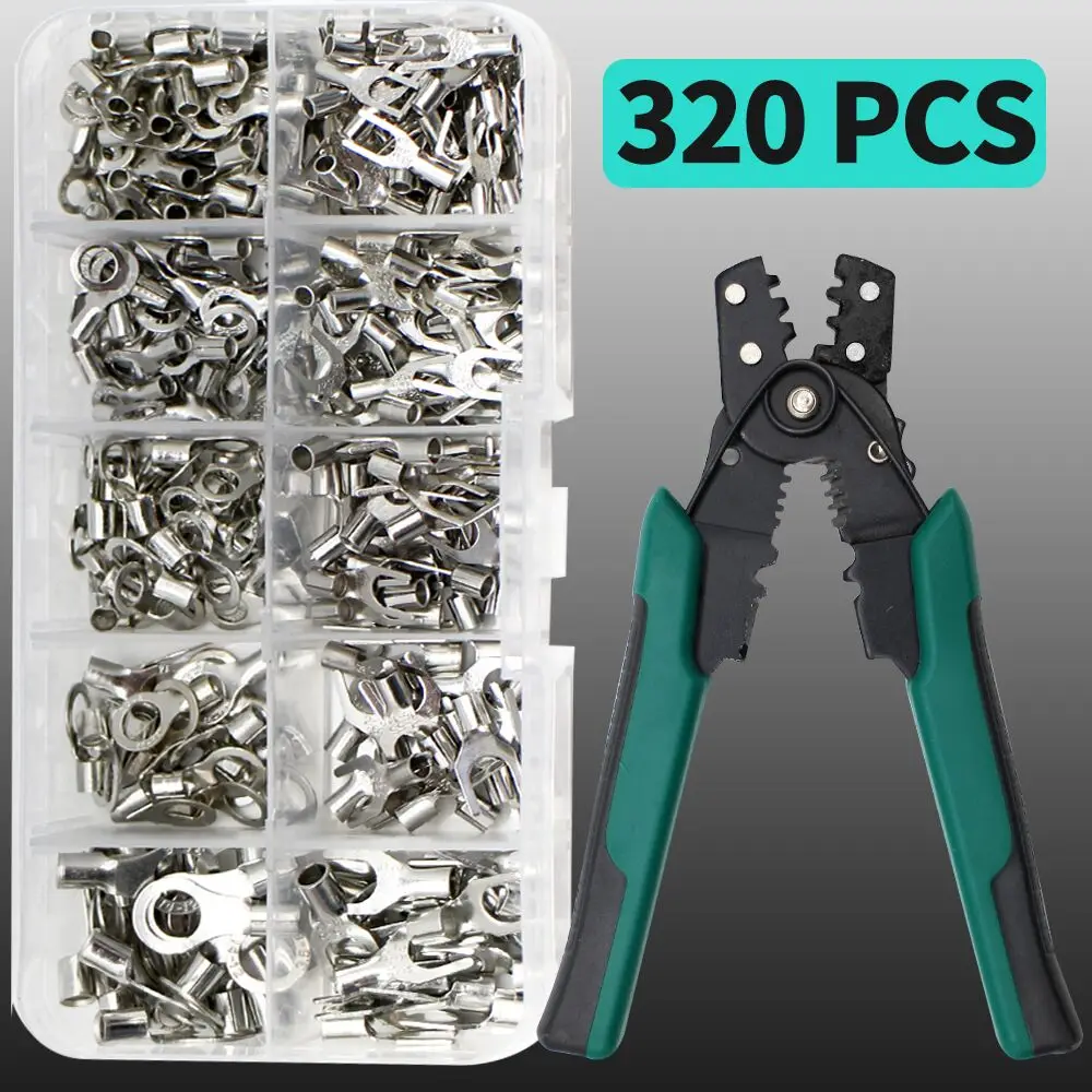 Boxed Crimp Terminal,Electrical Connector,U/O Shaped,Splicing Termination 2.8/4.8/6.3mm,Wire Connector,Cable Termination Pliers