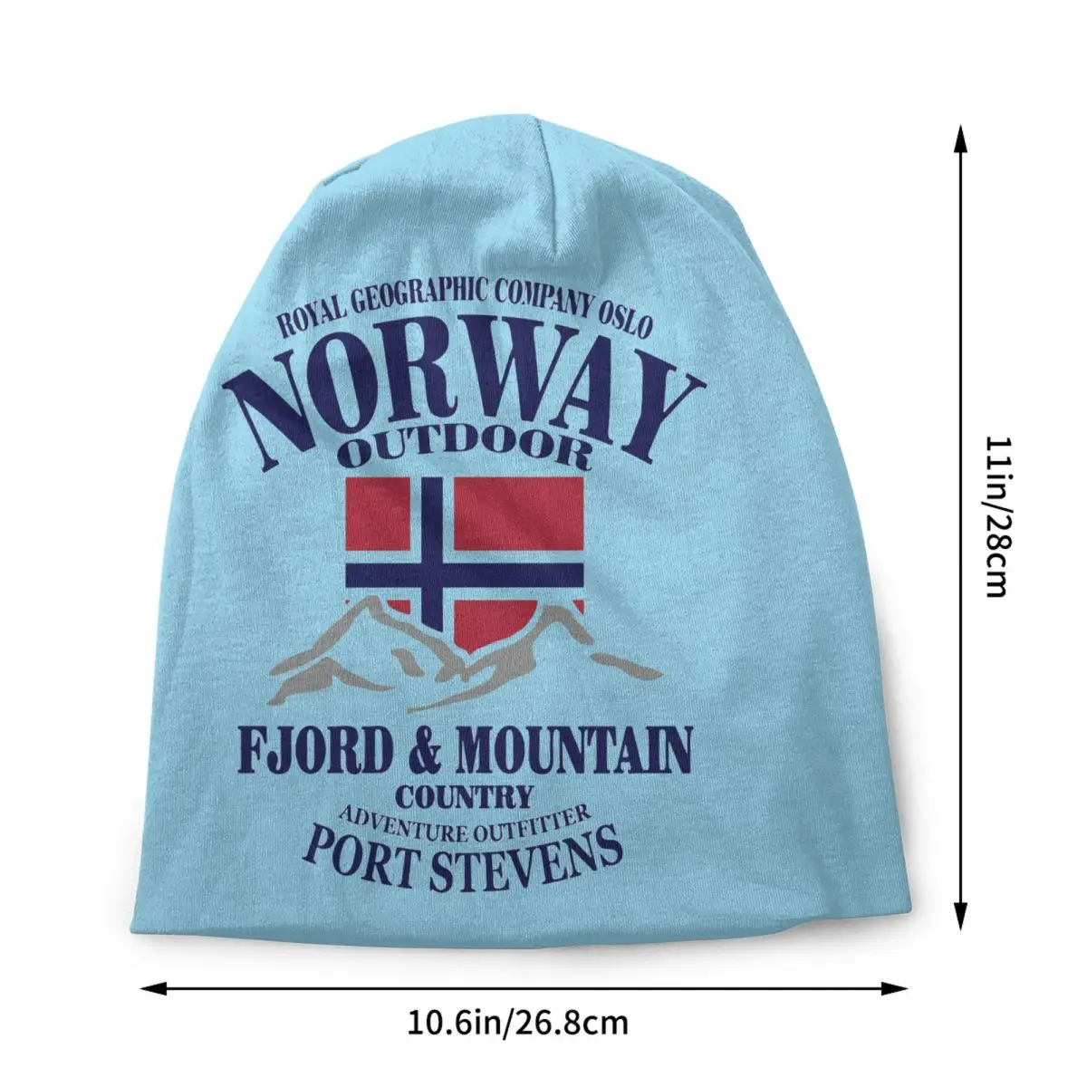 Norway Flag Bonnet Hats Street Knitting Hat For Women Men Warm Winter Fjord Mountain Skullies Beanies Caps