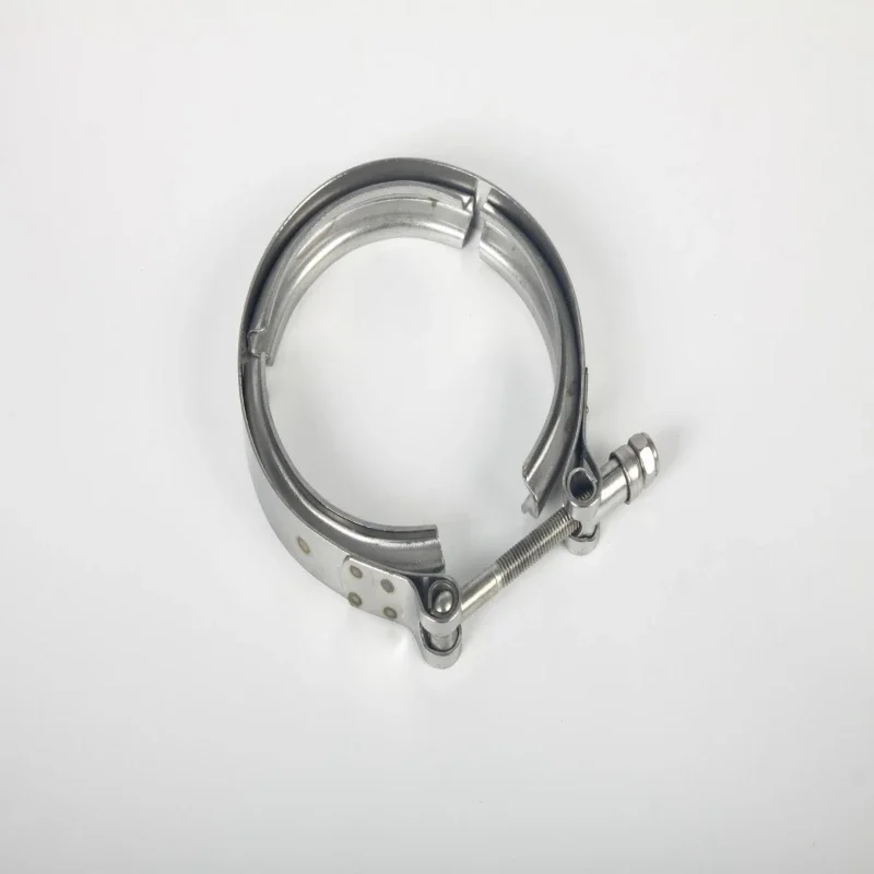 4-Inch V-Clamp, Stainless Steel V Band Clamp Exhaust Pipe Turbine Interface Flange Clamp