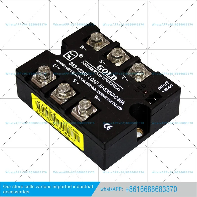 Solid State Relay, Three Phase SA3-4060D SA34080D SA40100D SA34040D GOLD